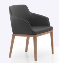 Deva Moulded Tub Arm Chair. Timber Legs. Any Fabric